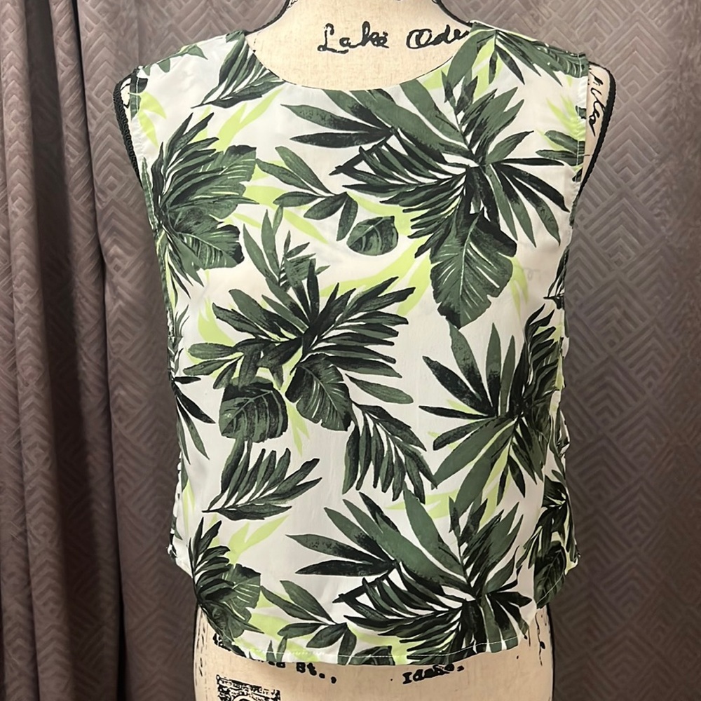 Forever 21 Palm Leaf Print Tank Top